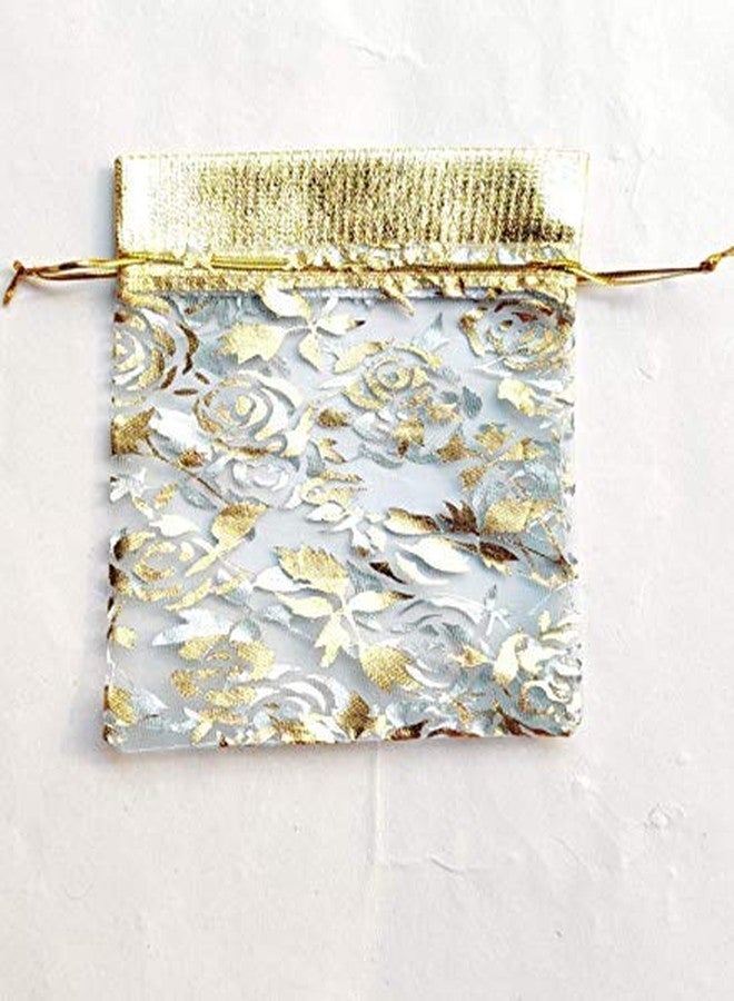 Parakh Gift Wrapping Transparent & Golden Potli (Set of 1) - Image 1